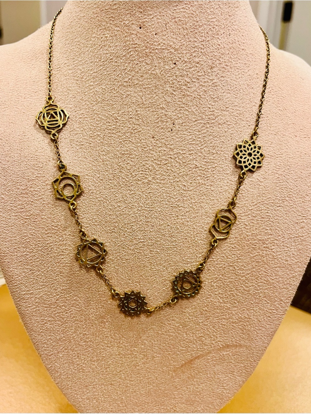 Brass Chakra Necklace